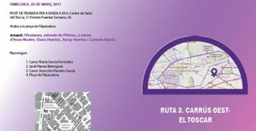 Rutes Lila. RUTA LILA 3 Carrús Oeste – El Toscar