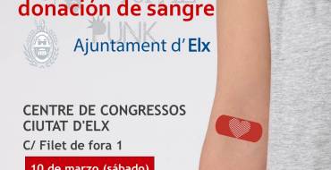 El Centro de Transfusión de Alicante y el Ayuntamiento de Elche organizan su X Maratón de donación de sangre Ciutat d’Elx