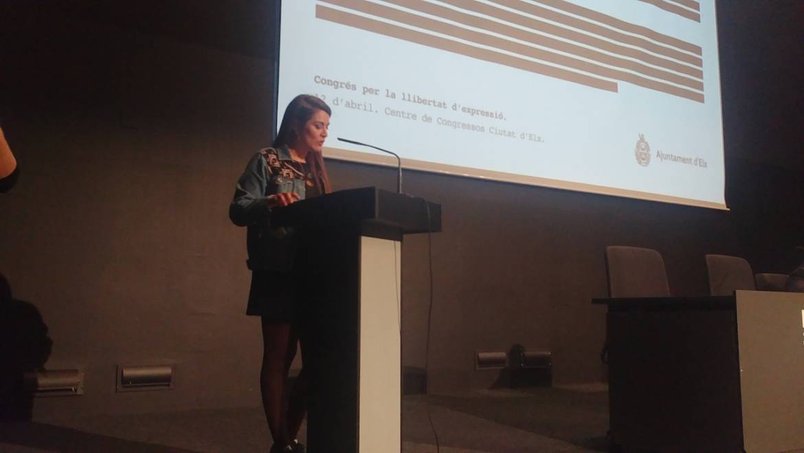 Mireia Mollà presenta la conferencia de Joaquim Bosch dentro del Congreso por la Libertad de Expresión