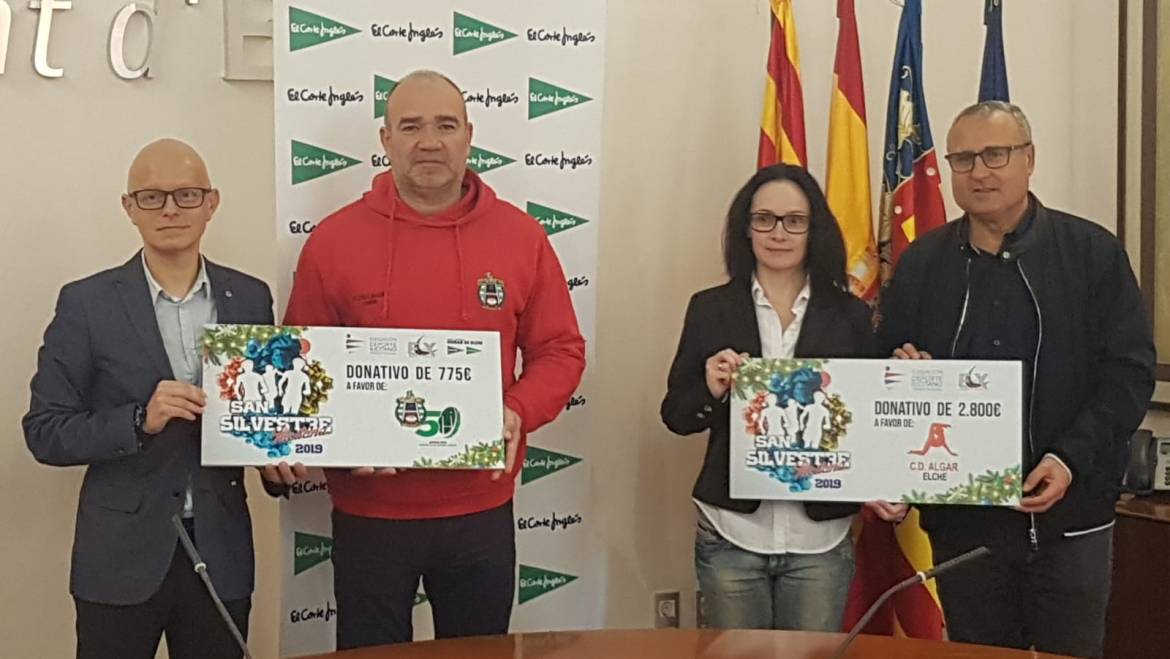 Vicente Alberola ha presidido la entrega de la recaudación recogida en la San Silvestre Ilicitana 2019