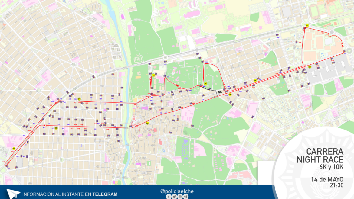 Eventos con cortes de calle o limitación de estacionamiento previstos