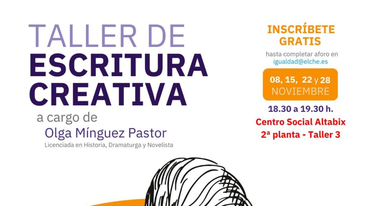 L’Ajuntament d’Elx impulsa el Taller d’escriptura creativa amb motiu del Dia de les dones escriptores