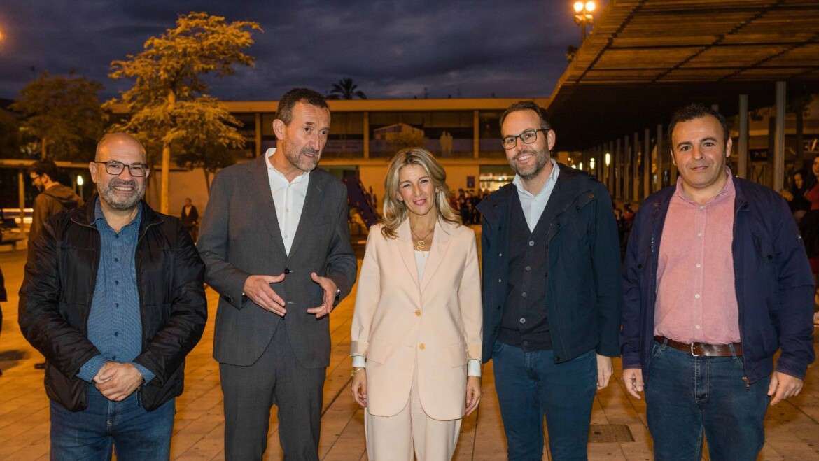 L’alcalde i membres de l’Equip de Govern donen la benvinguda a Elx a la vicepresidenta Yolanda Díaz