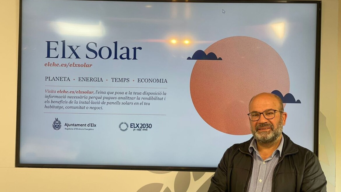 Eficiencia Energética lanza un mapa interactivo que permite conocer el potencial solar de los edificios de Elche si se instalasen placas fotovoltaicas