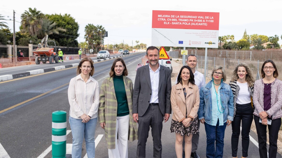 La Generalitat invierte más de 16 millones de euros para mejorar la seguridad vial en la carretera entre Elche y Santa Pola