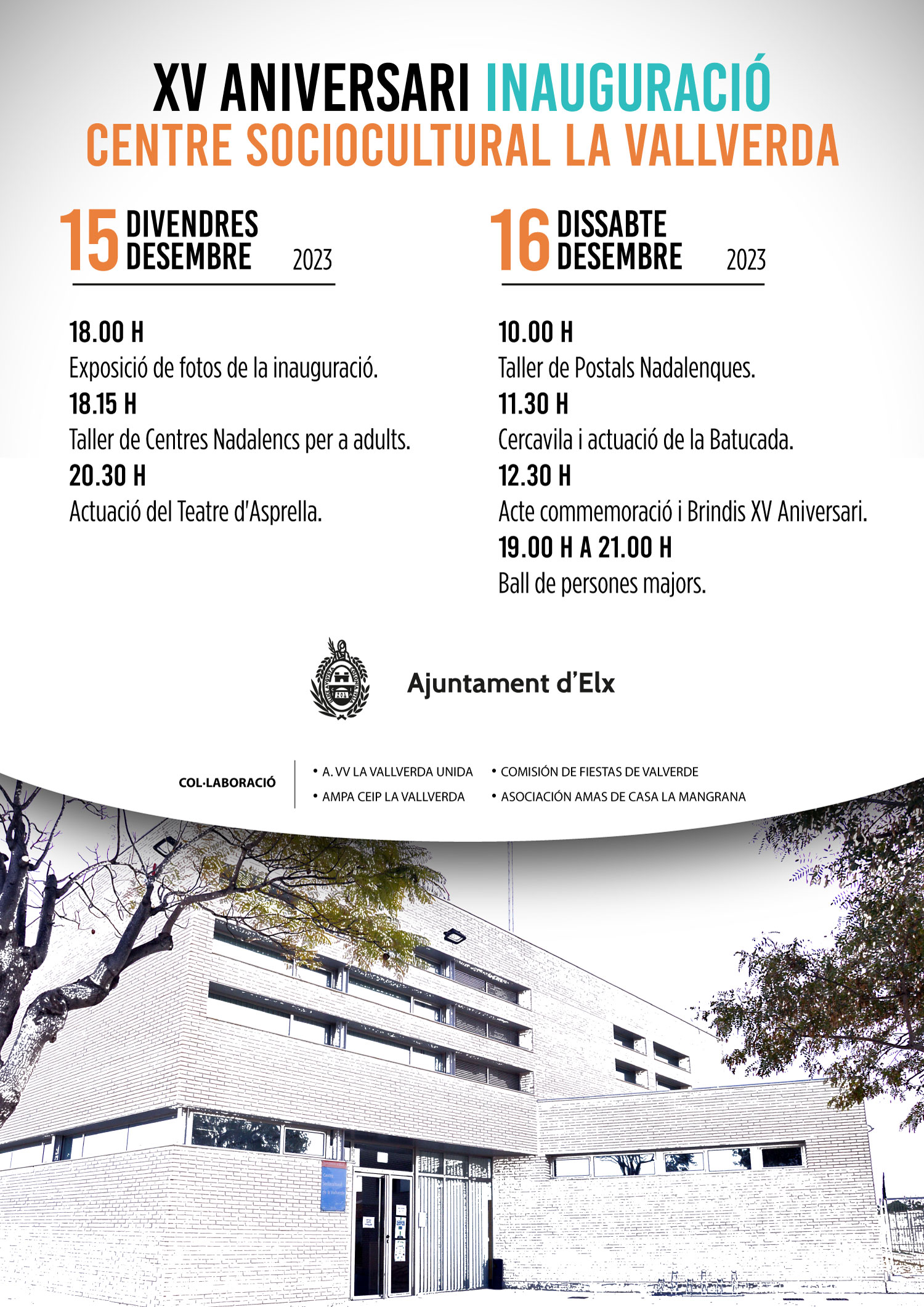 XV Aniversario inauguración Centro Sociocultural La Vallverda
