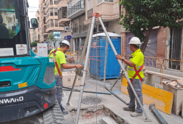 Comienzan las obras de reparación de la conducción de aguas pluviales de la calle Camilo Flammarion